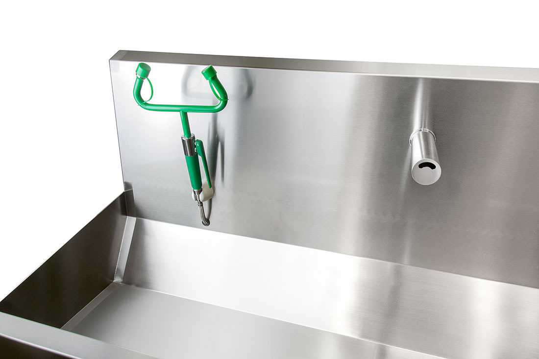 hygiene personnelle lave mains en acier inoxydable robinets options douche oculaire Boons FIS
