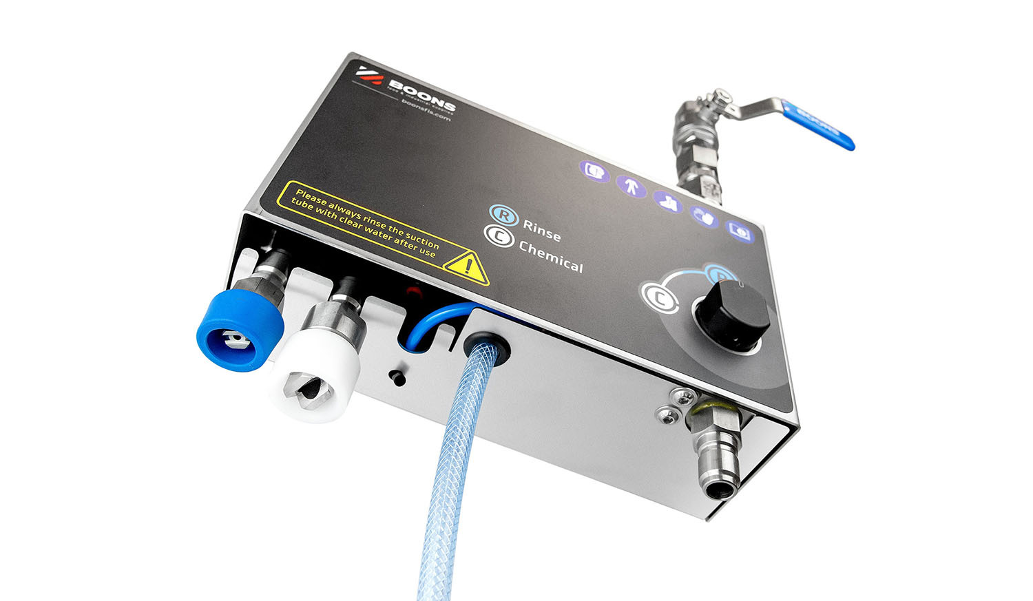 disinfection and foam installations decentralized cleaning system BSW satellite nozzles Boons FIS
