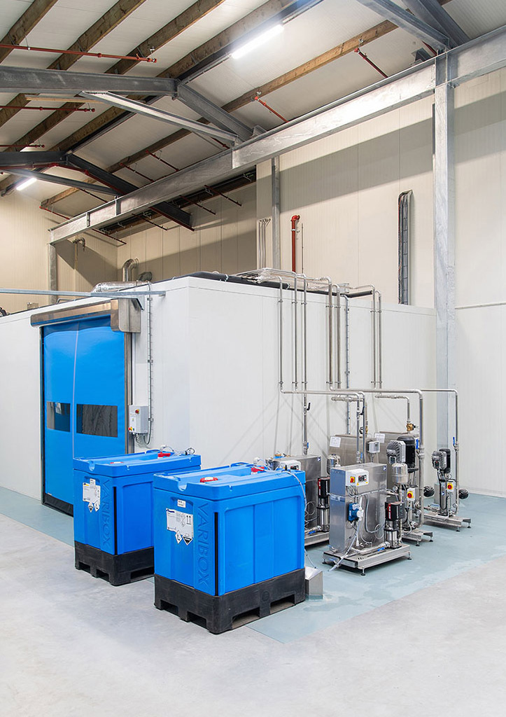 disinfection and foaming installation central cleaning systems pressure increase chemical dosing unit CBU Boons FIS