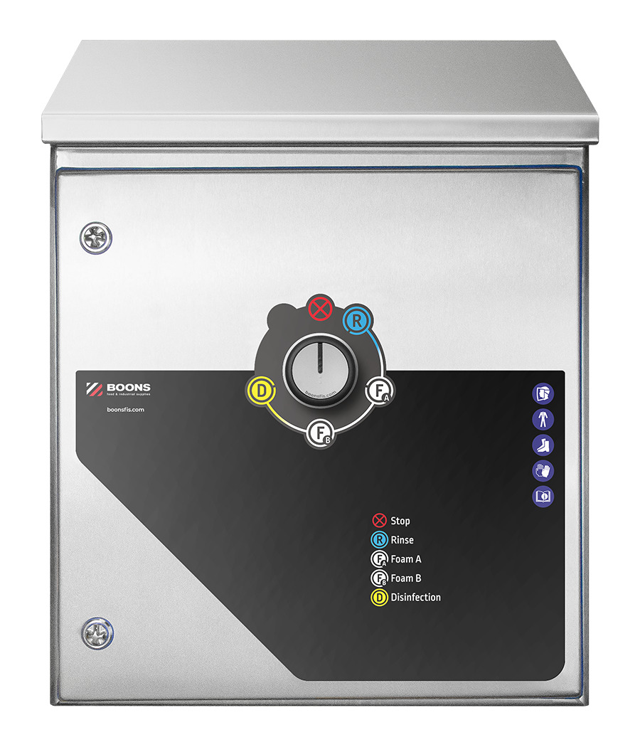 desinfectie en schuiminstallaties centraal reinigingssysteem CS afnamestation met omkasting by BoonsFIS