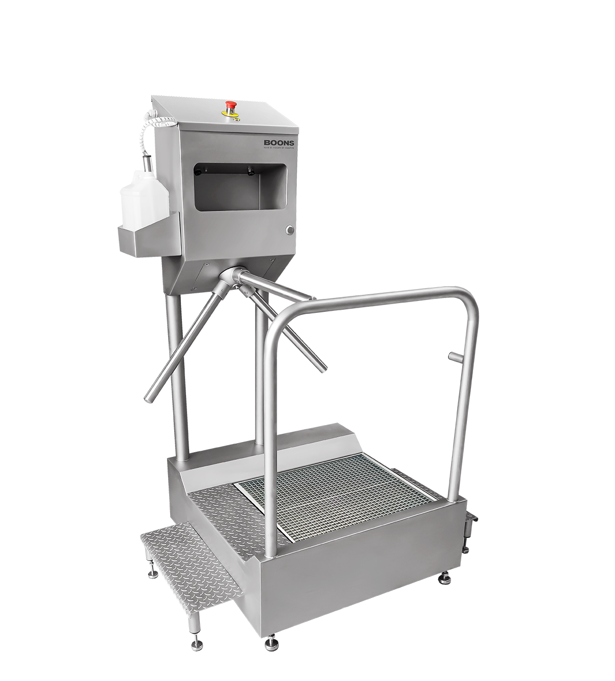 personal hygiene hand disinfection soaping unit with disinfection bath for footwear Cleansy HSD hygiene station BoonsFIS